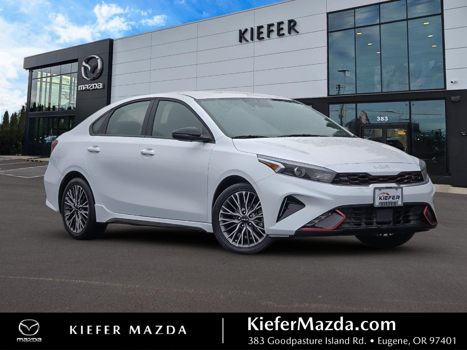 Snow White Pearl 2024 Kia Forte GT-Line FWD Sedan Front-Wheel Drive Continuously Variable Transmission