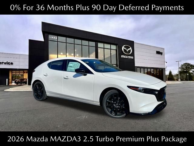 Snowflake White Pearl Mica 2026 Mazda MAZDA3 Hatchback All-Wheel Drive 6-Speed Automatic
