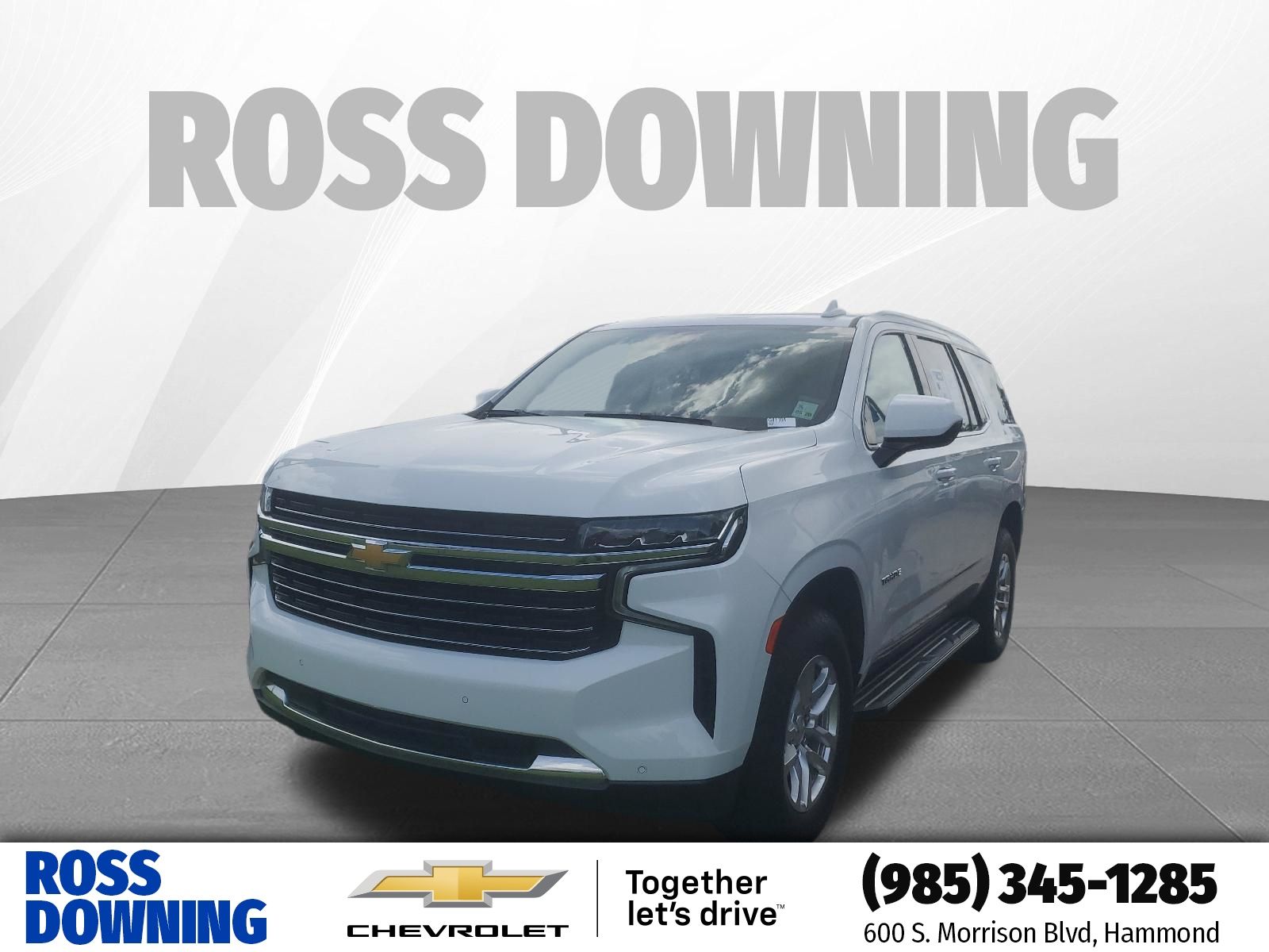 2022 Chevrolet Tahoe LT White at Ross Downing Chevrolet