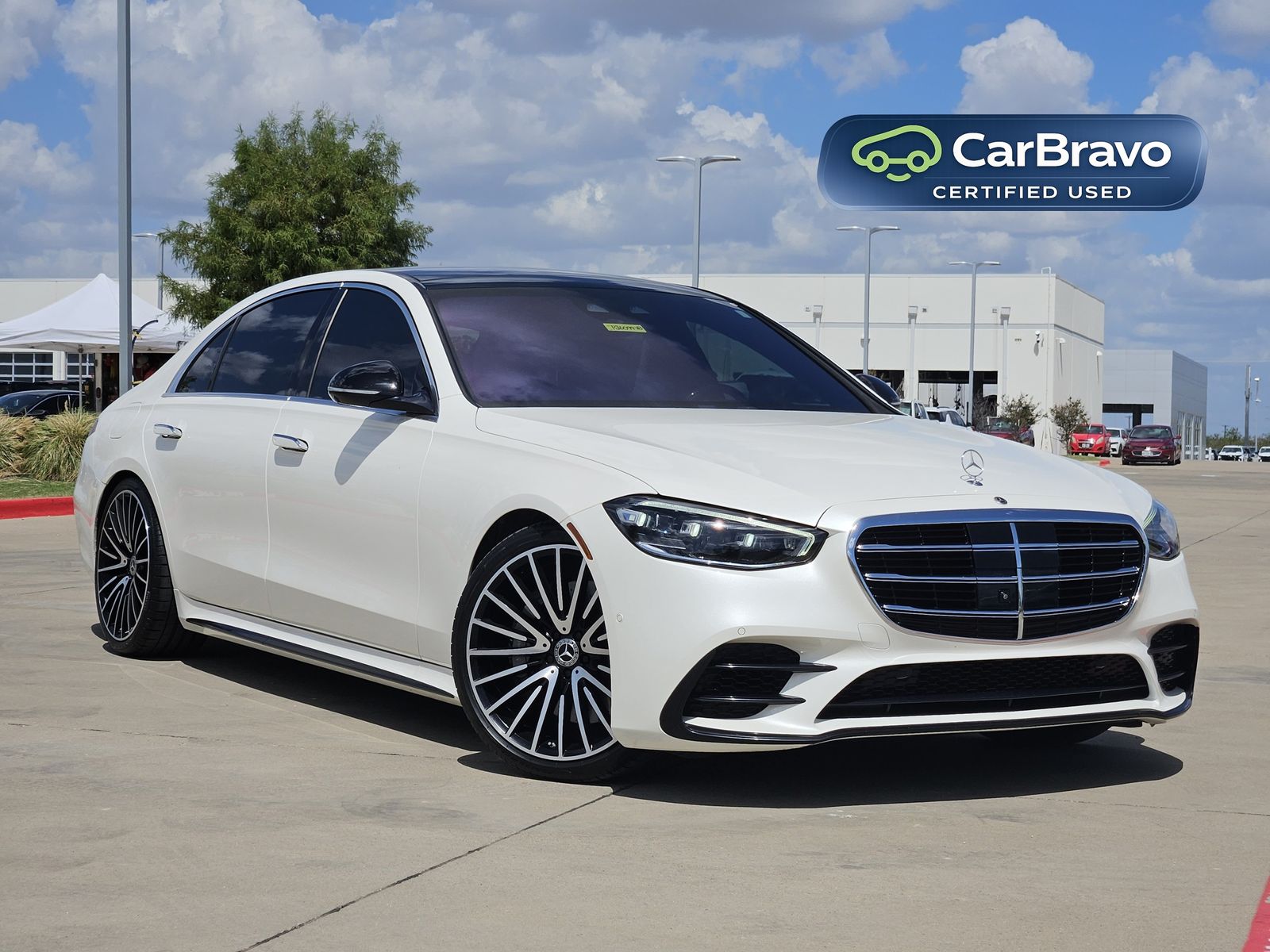 designo Diamond White Metallic 2021 Mercedes-Benz S-Class Sedan All-Wheel Drive 9-Speed Automatic
