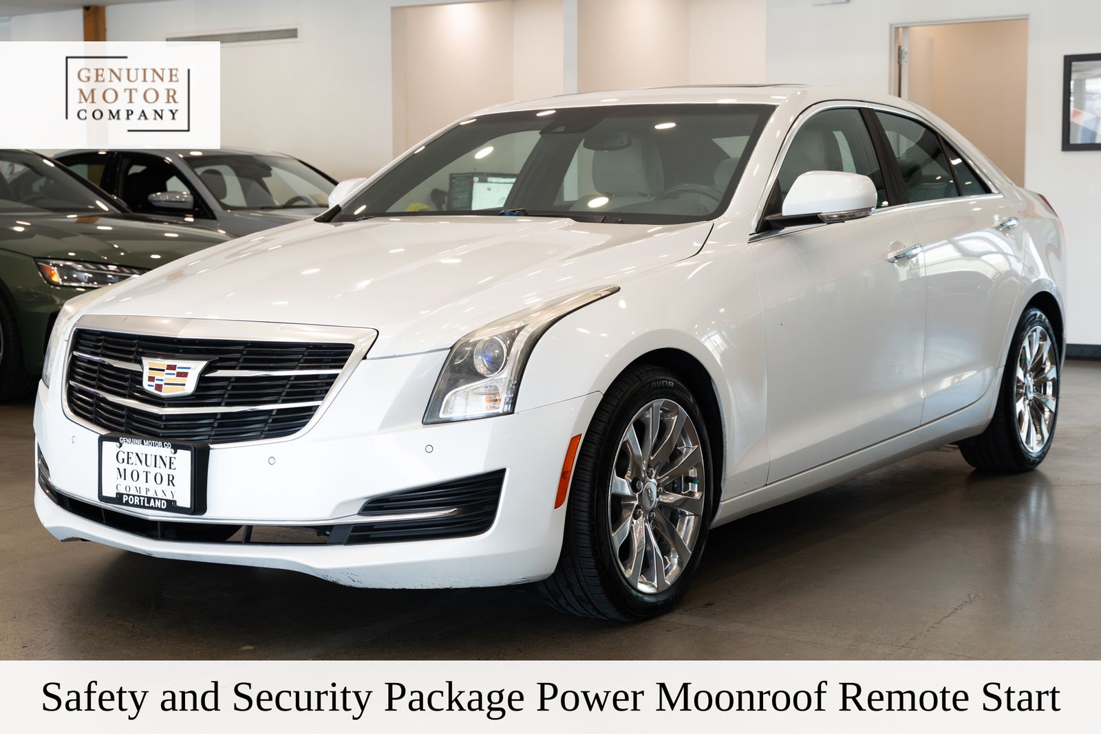 Crystal White Tricoat 2017 Cadillac ATS Sedan Rear-Wheel Drive 8-Speed Automatic