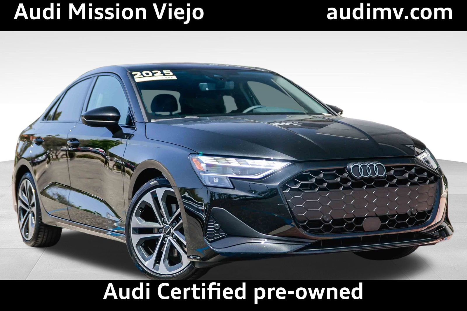 Black Metallic 2025 Audi A3 quattro Premium 40 TFSI Sedan All-Wheel Drive 7-Speed Automatic