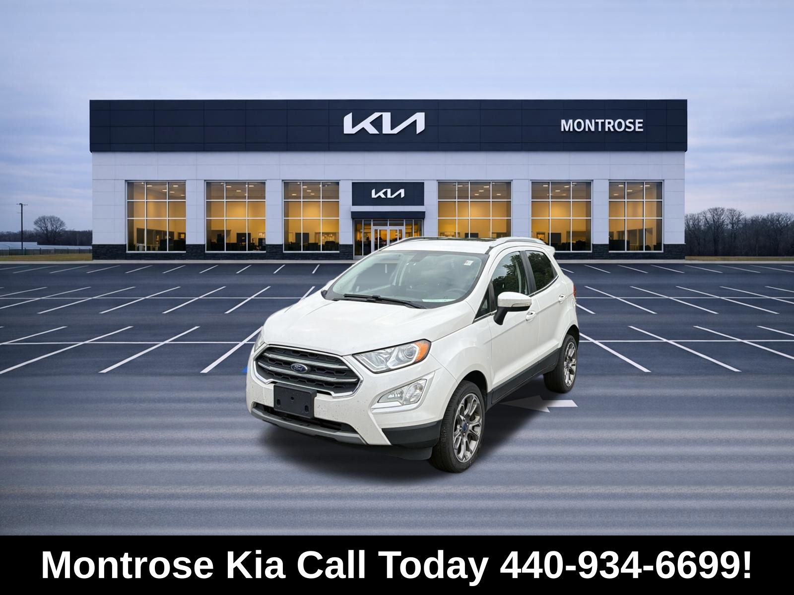 White Platinum Clearcoat Metallic 2019 Ford EcoSport SUV / Crossover All-Wheel Drive 6-Speed Automatic