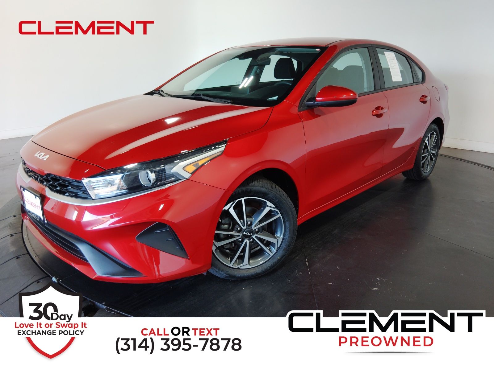 Currant Red 2022 Kia Forte LXS FWD Sedan Front-Wheel Drive Continuously Variable Transmission
