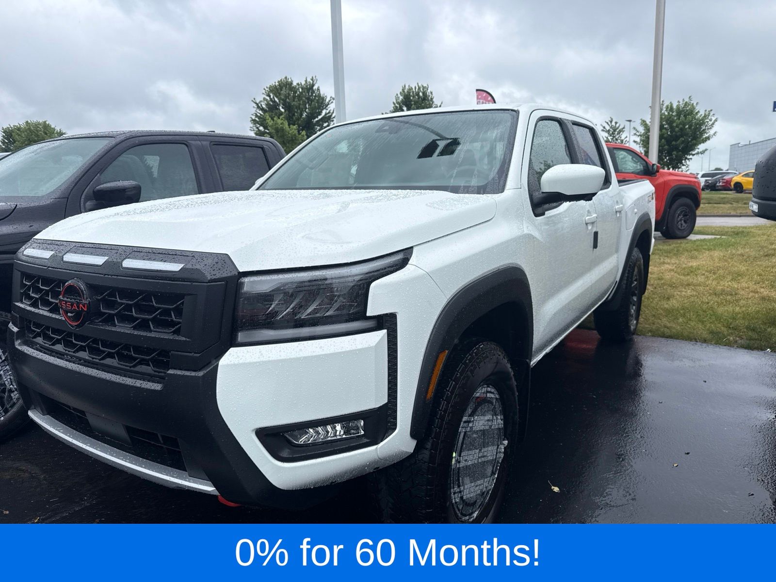 Glacier White 2026 Nissan Frontier Pickup Truck Four-Wheel Drive 9-Speed Automatic Overdrive