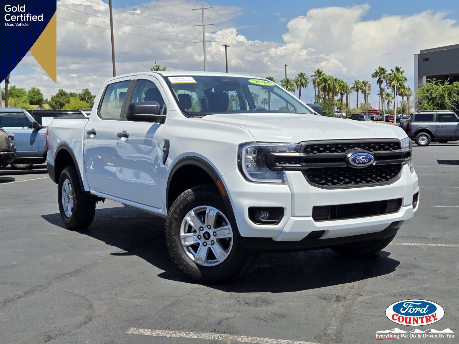 Oxford White 2024 Ford Ranger XL SuperCrew RWD Pickup Truck 4X2 Automatic