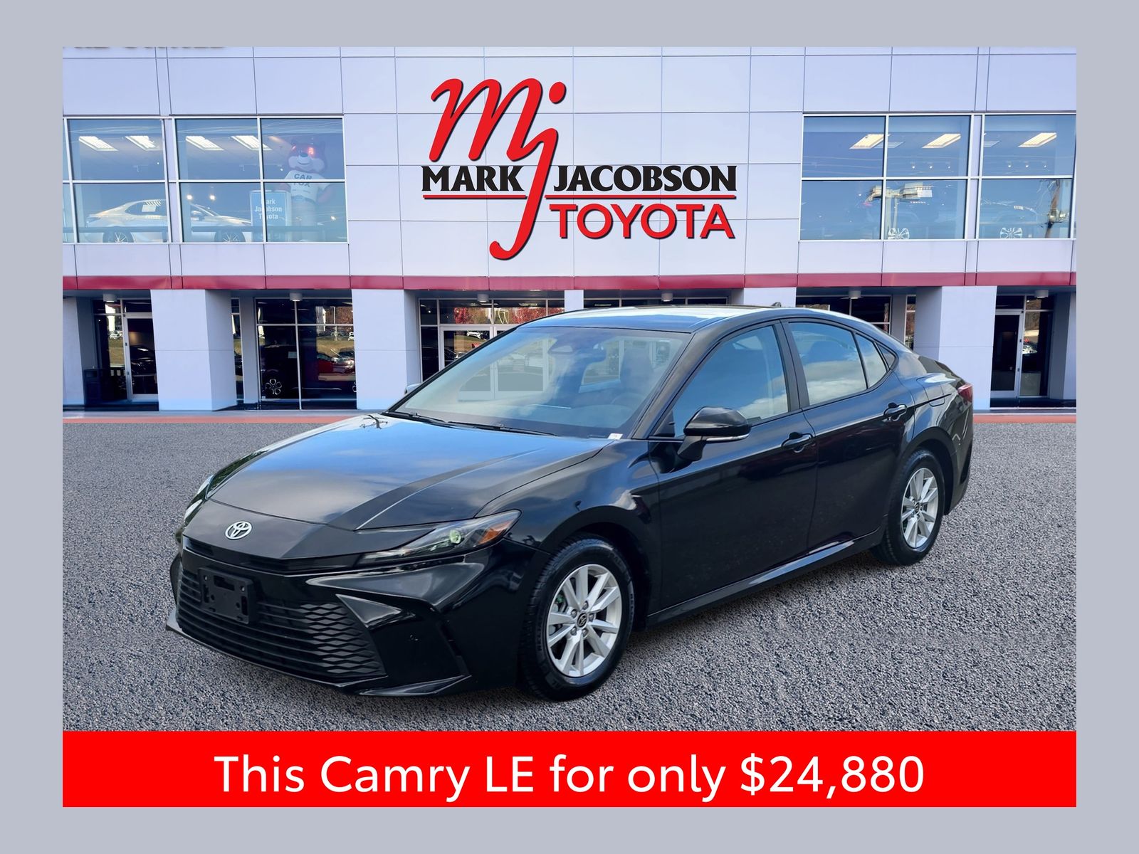 Midnight Black Metallic 2025 Toyota Camry LE FWD Sedan Front-Wheel Drive Continuously Variable Transmission