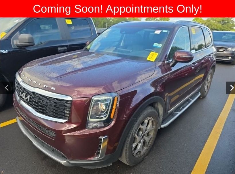 Red (Sangria) 2022 Kia Telluride SUV / Crossover Front-Wheel Drive 8-Speed Automatic