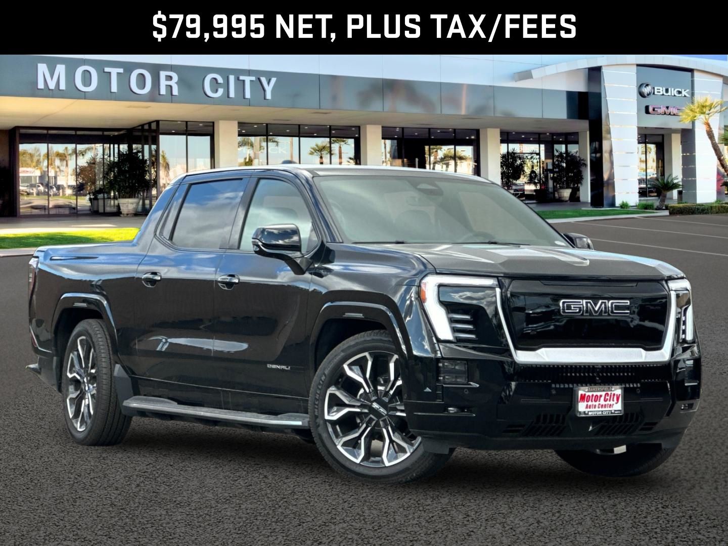 Onyx Black 2025 GMC Sierra EV Pickup Truck All-Wheel Drive 1-Speed Automatic