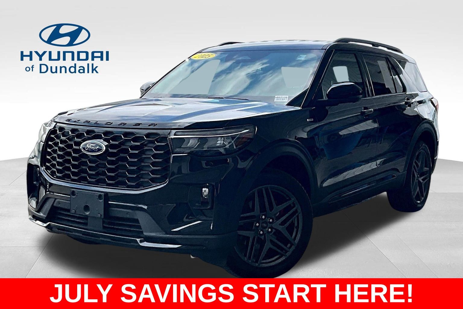Black Metallic 2025 Ford Explorer SUV / Crossover All-Wheel Drive Automatic