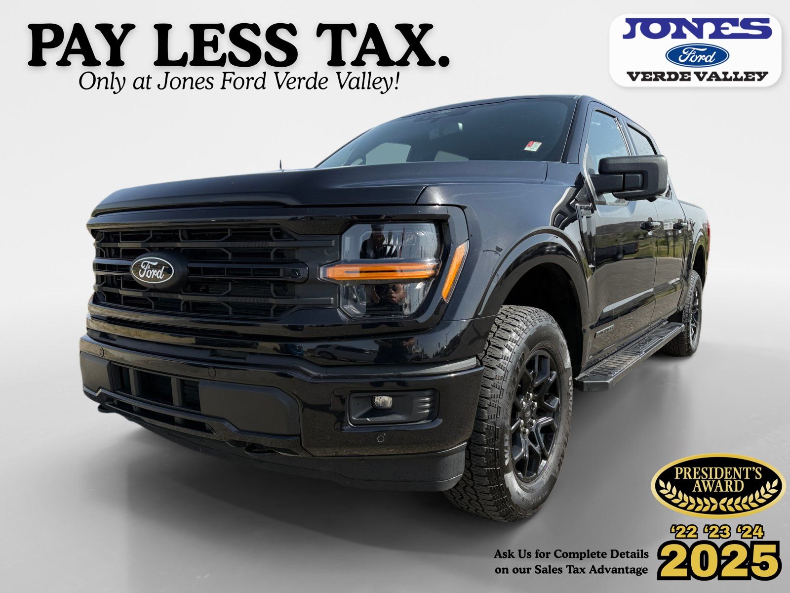 Black Metallic 2025 Ford F-150 Pickup Truck Four-Wheel Drive Automatic