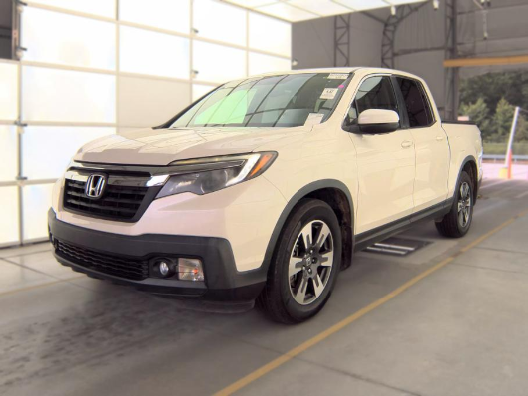 White 2019 Honda Ridgeline Pickup Truck Front-Wheel Drive 6-Speed Automatic