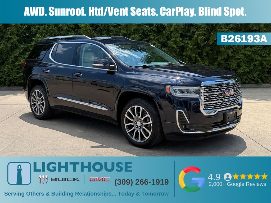 Blue 2022 GMC Acadia SUV / Crossover Four-Wheel Drive 9-Speed Automatic