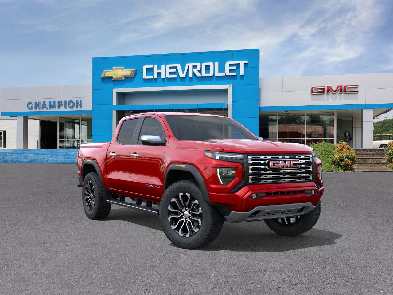 Volcanic Red 2026 GMC Canyon Denali Crew Cab 4WD Pickup Truck Four-Wheel Drive 8-Speed Automatic