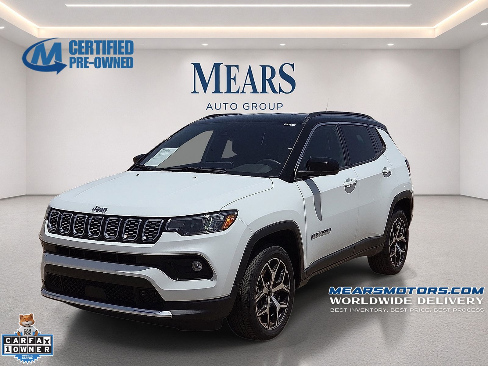 Bright White Clearcoat 2025 Jeep Compass SUV / Crossover Four-Wheel Drive 8-Speed Automatic