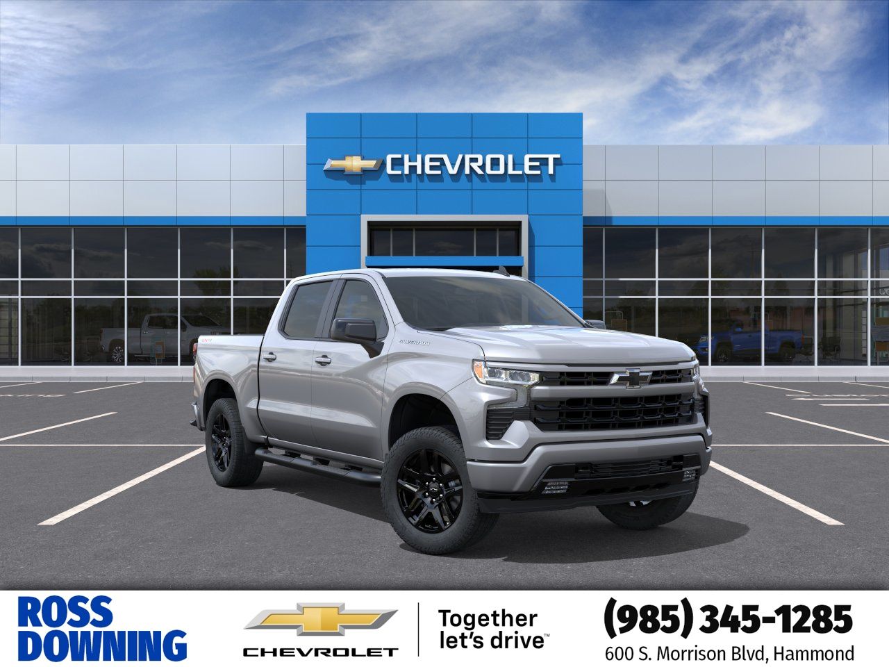 Sterling Gray Metallic 2026 Chevrolet Silverado 1500 Pickup Truck Four-Wheel Drive 8-Speed Automatic