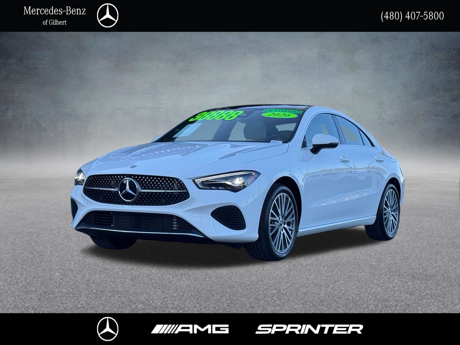 Polar White 2026 Mercedes-Benz CLA 250 4MATIC Coupe All-Wheel Drive 8-Speed Dual Clutch