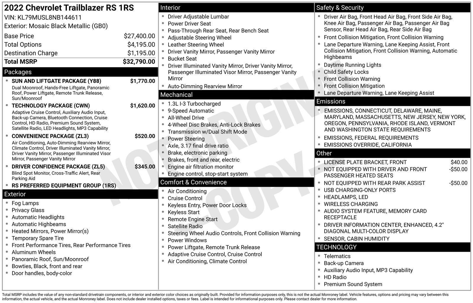 Used Car 2022 Chevrolet Trailblazer  Rs For Sale Under $30,000 In Austin, Texas