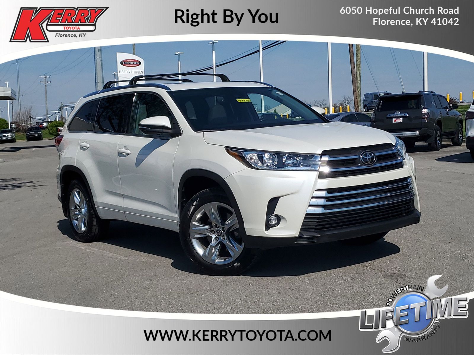 White (Blizzard Pearl) 2019 Toyota Highlander Limited AWD SUV / Crossover All-Wheel Drive 8-Speed Automatic