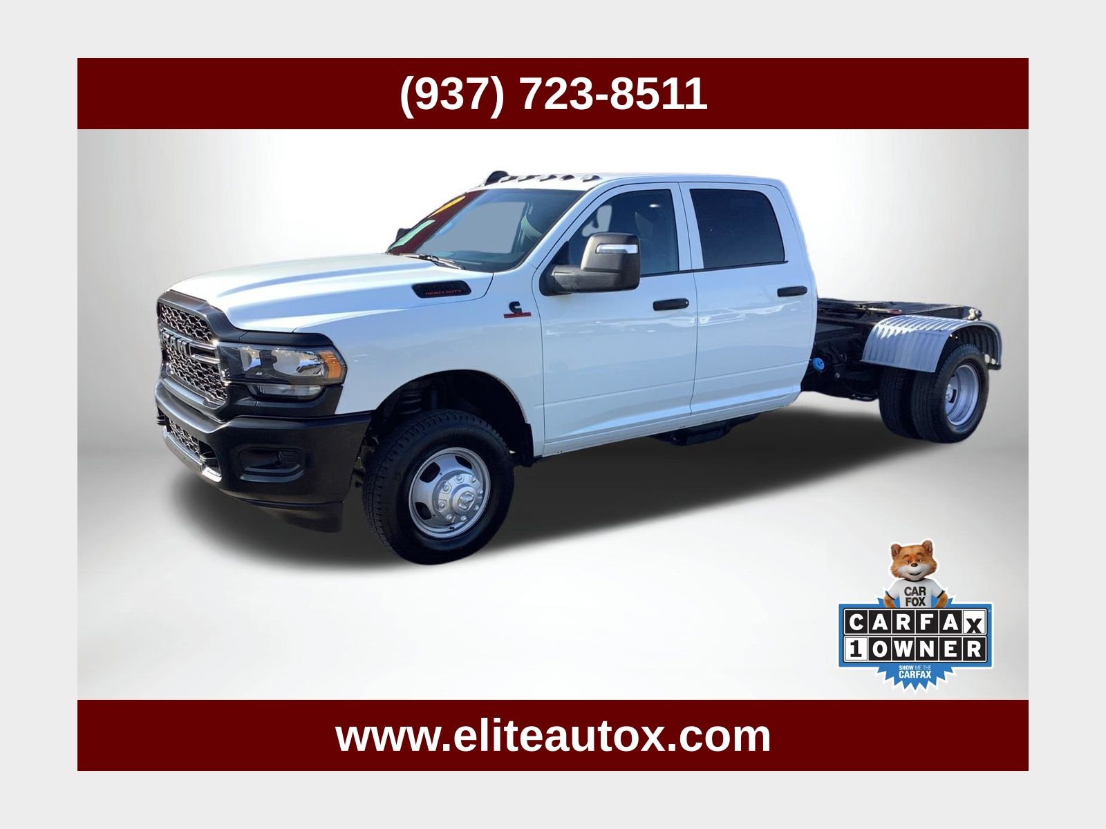 Bright White Clearcoat 2024 RAM 3500 Chassis Pickup Truck Four-Wheel Drive 6-Speed Automatic