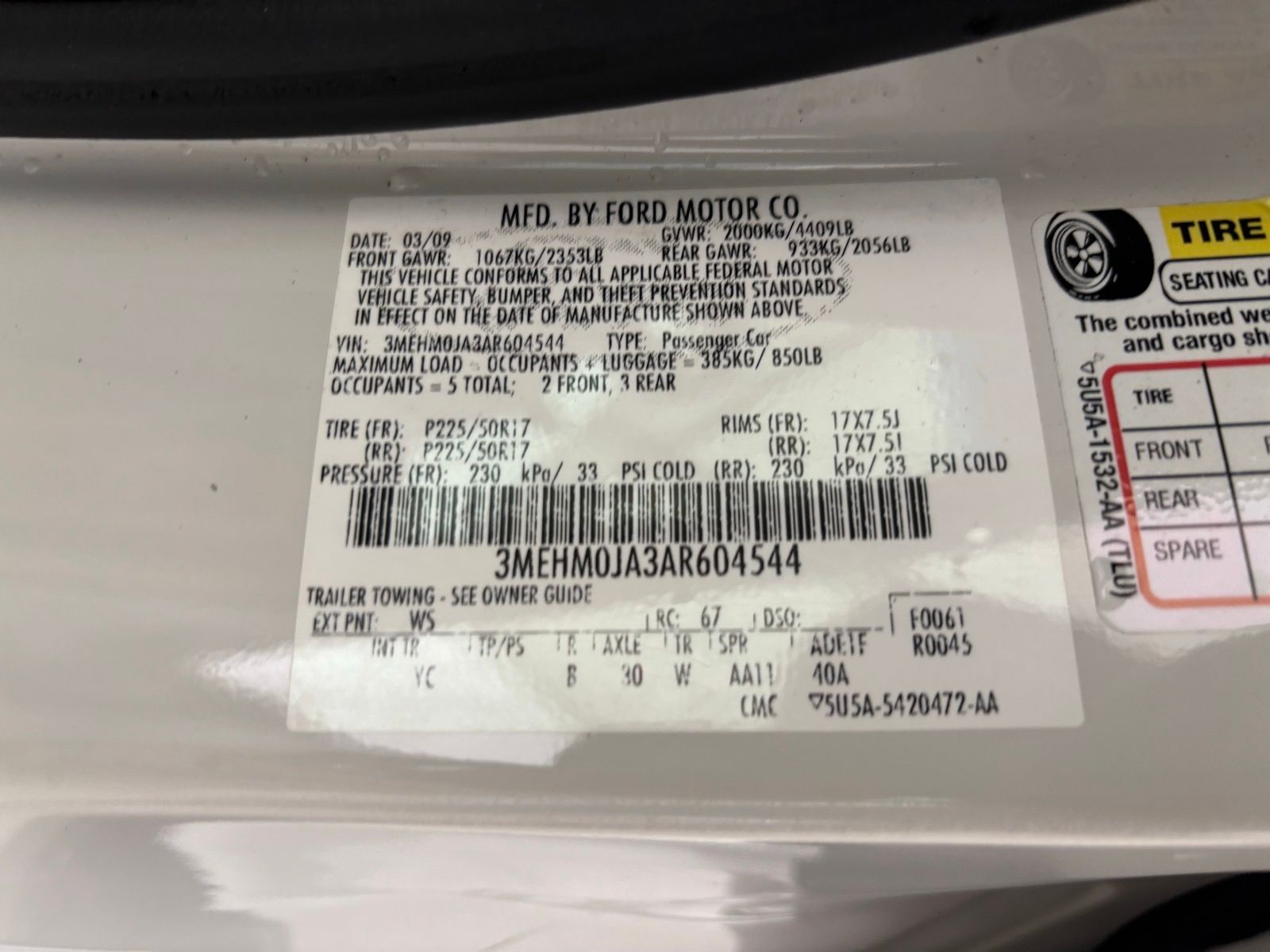 Used Car 2010 Mercury Milan  Premier For Sale Under $10,000 In Austin, Texas