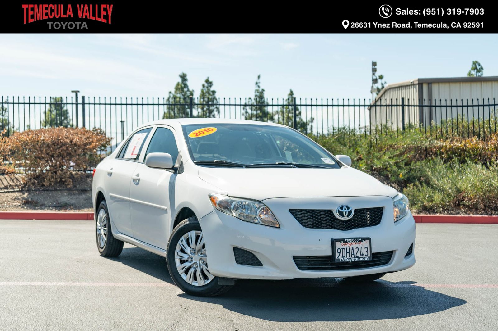 Super White 2010 Toyota Corolla Sedan Front-Wheel Drive 4-Speed Automatic