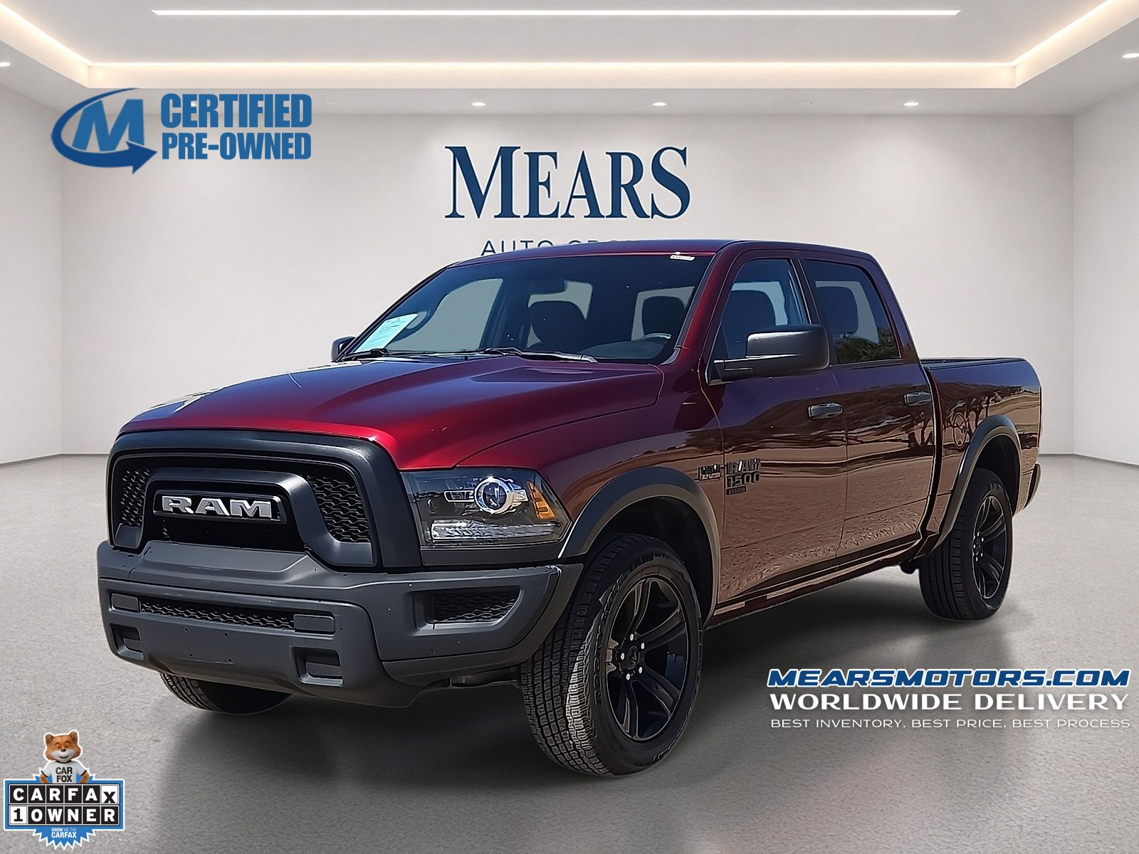 Delmonico Red Pearlcoat 2024 RAM 1500 Pickup Truck Four-Wheel Drive 8-Speed Automatic