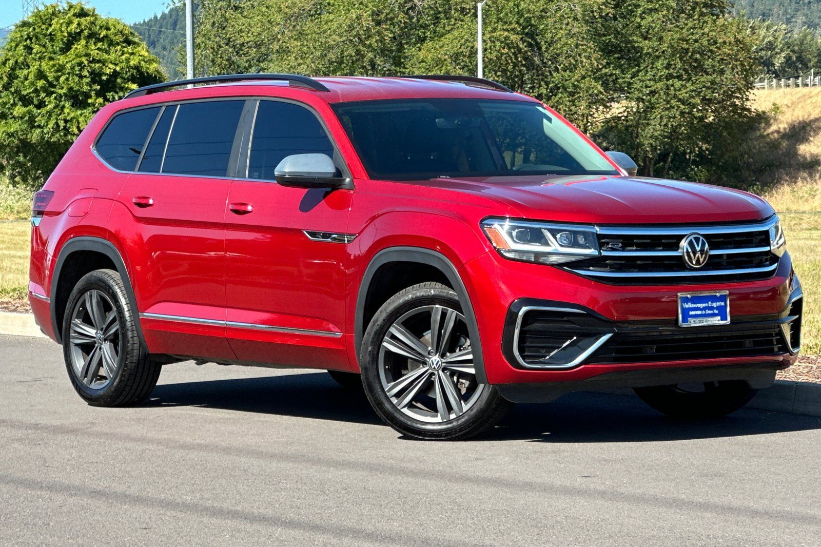 Aurora Red Metallic 2021 Volkswagen Atlas V6 SE R-Line 4Motion with Technology SUV / Crossover All-Wheel Drive 8-Speed Automatic