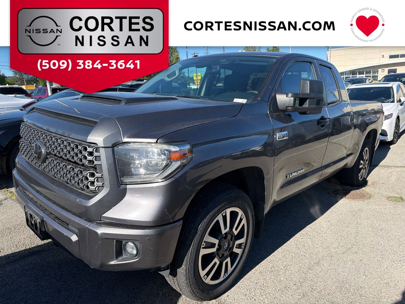 Magnetic Gray Metallic 2018 Toyota Tundra SR Double Cab 5.7L 4WD Pickup Truck Four-Wheel Drive 6-Speed Automatic Overdrive