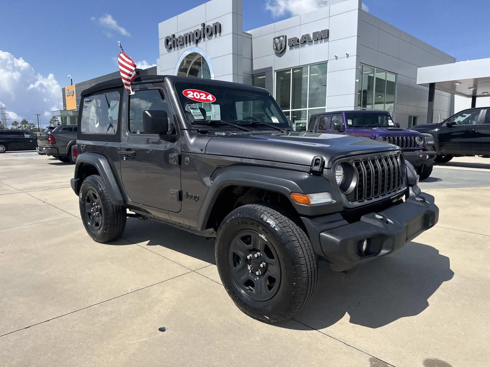 Gray (Granite Crystal Metallic Clearcoat) 2024 Jeep Wrangler SUV / Crossover Four-Wheel Drive 6-Speed Manual