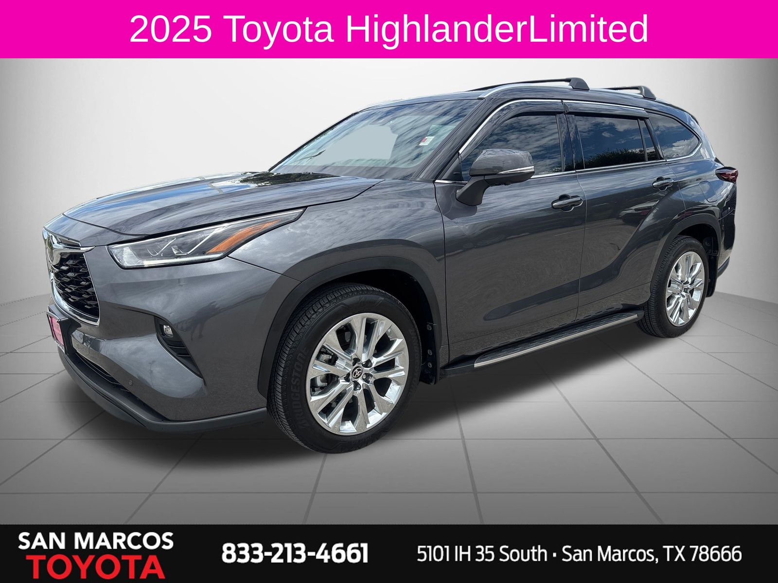 Magnetic Gray Metallic 2025 Toyota Highlander SUV / Crossover Front-Wheel Drive 8-Speed Automatic