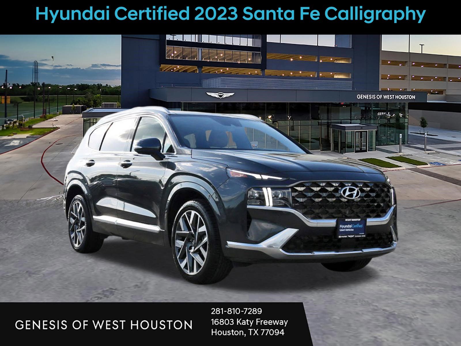 Portofino Gray 2023 Hyundai Santa Fe Calligraphy FWD SUV / Crossover Front-Wheel Drive Automatic