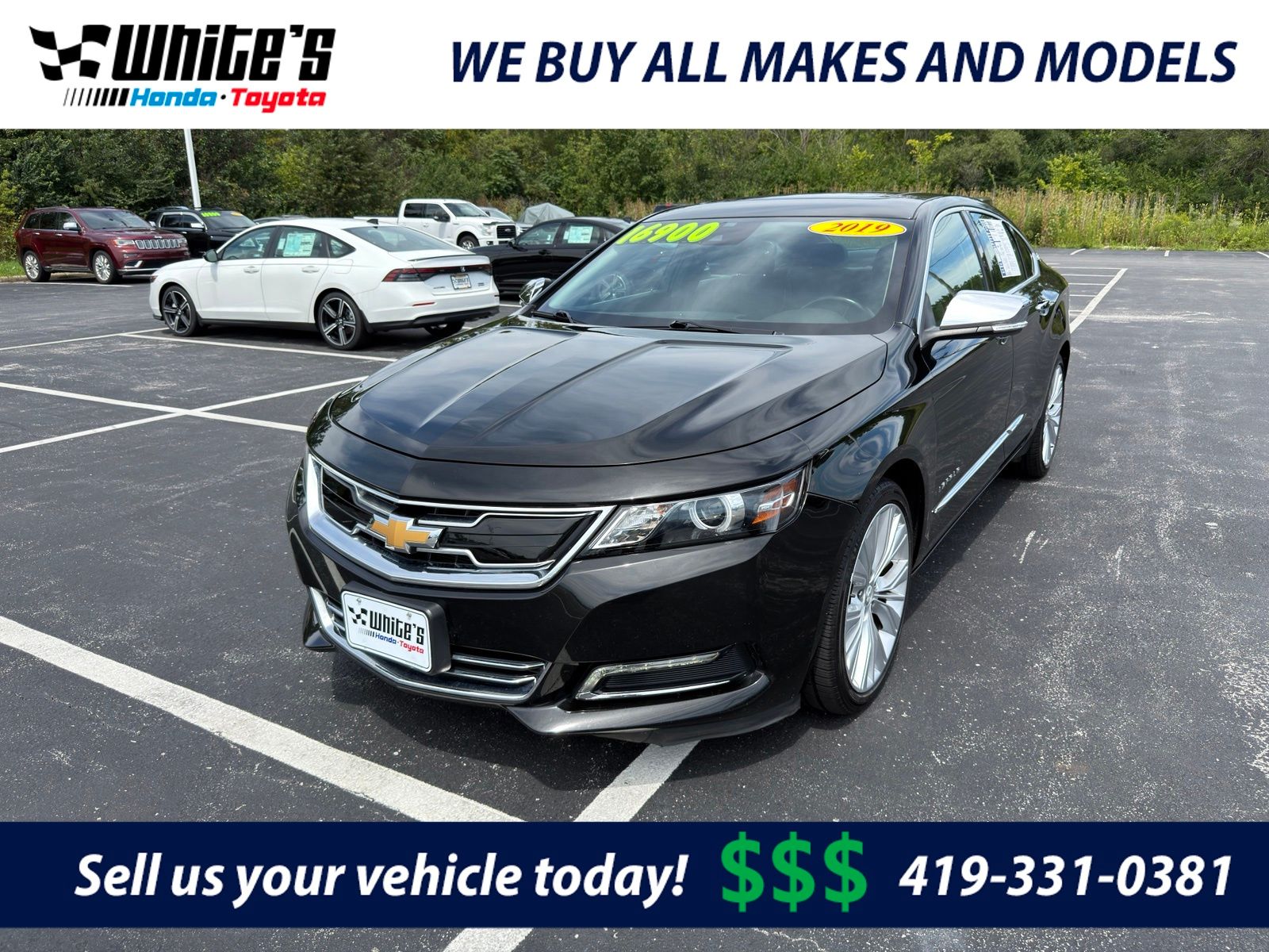 Mosaic Black Metallic 2019 Chevrolet Impala Sedan Front-Wheel Drive 6-Speed Automatic Overdrive