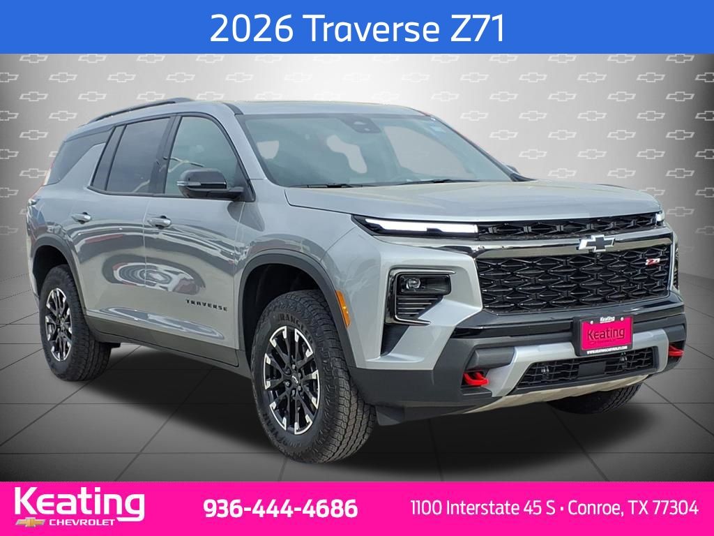 Sterling Gray Metallic 2026 Chevrolet Traverse Z71 AWD SUV / Crossover Four-Wheel Drive 8-Speed Automatic