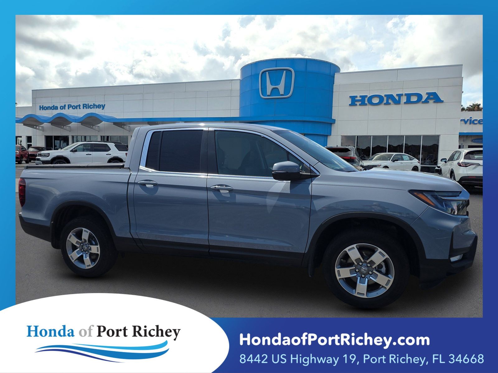Sonic Gray Pearl 2025 Honda Ridgeline Pickup Truck All-Wheel Drive 9-Speed Automatic
