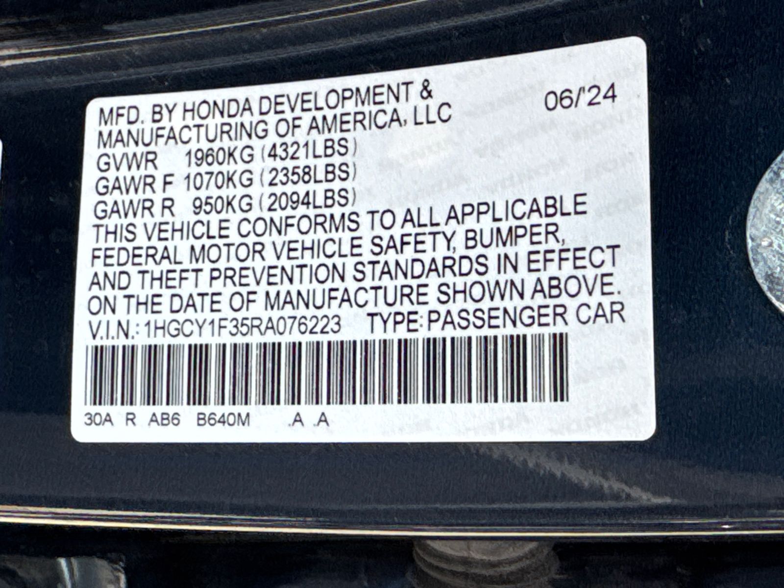 Used 2024 Blue Honda EX image 31