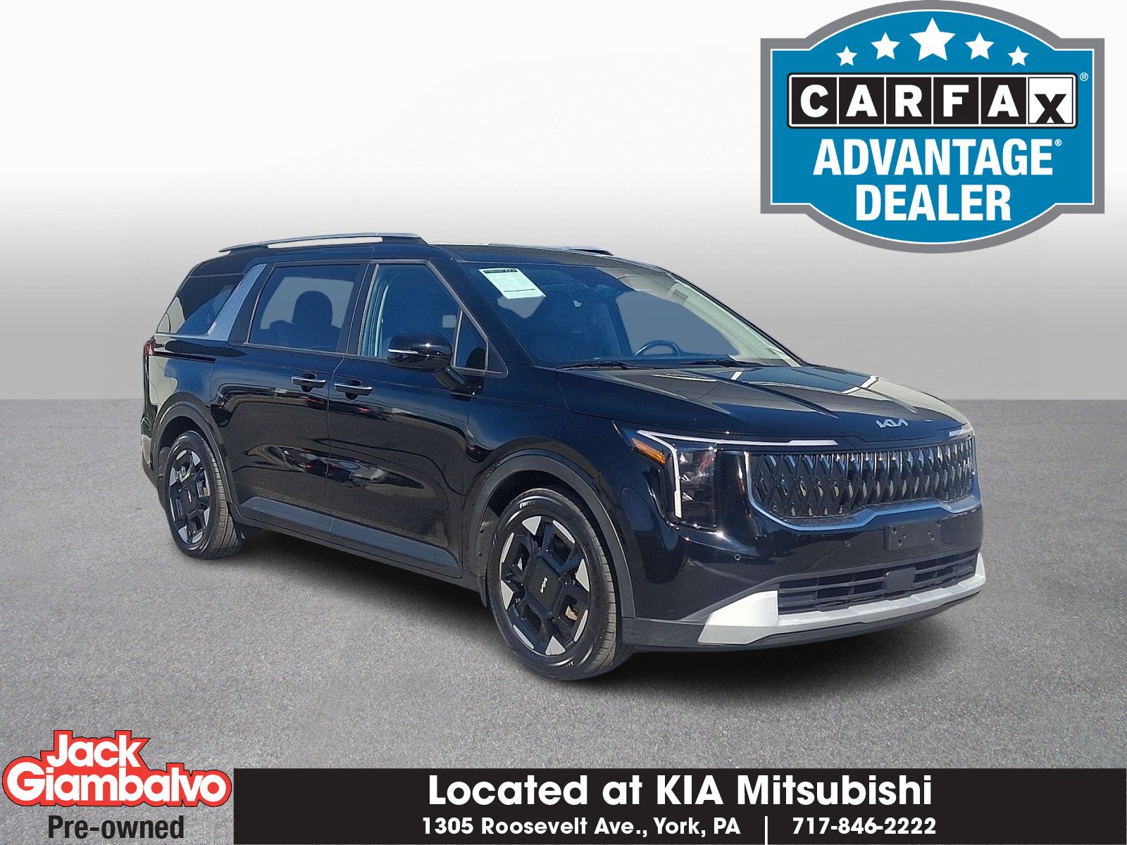 Aurora Black Pearl 2025 Kia Carnival Minivan Front-Wheel Drive 8-Speed Automatic