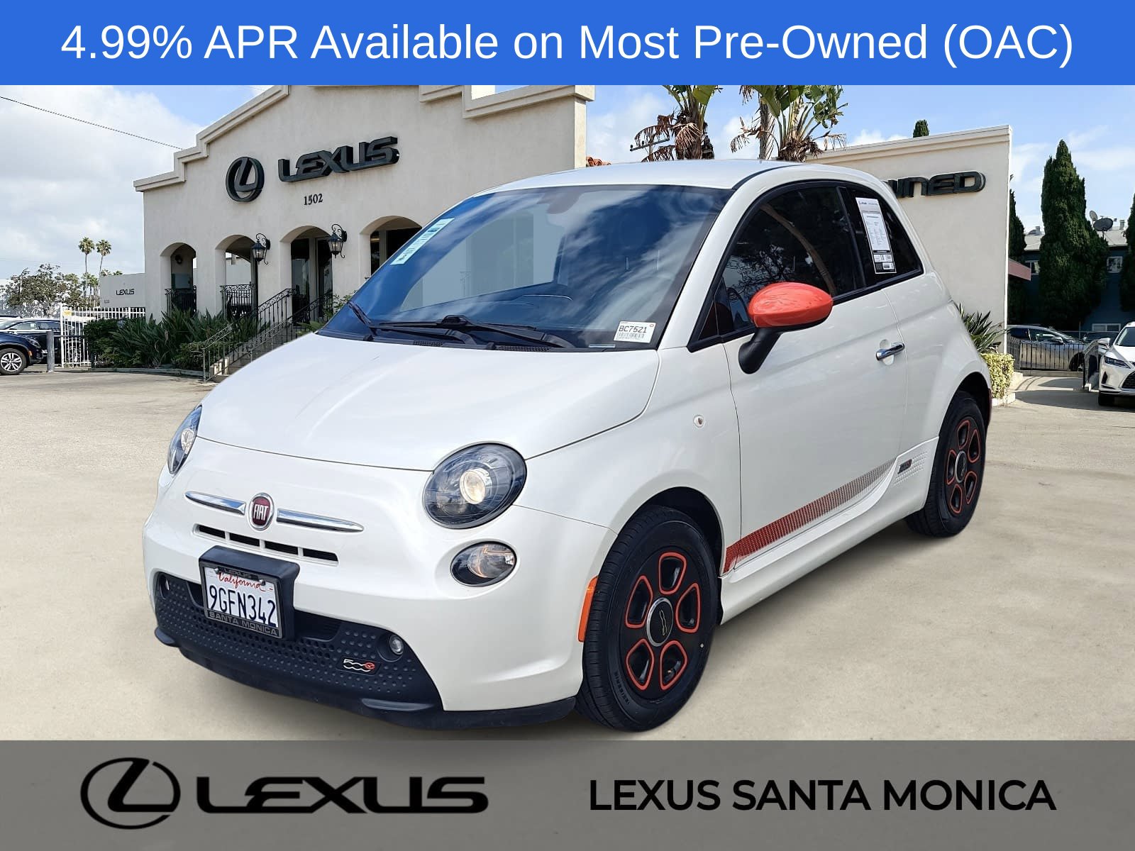 Bianco Perla (Pearl White Tri-Coat) 2018 FIAT 500e Hatchback Front-Wheel Drive Automatic