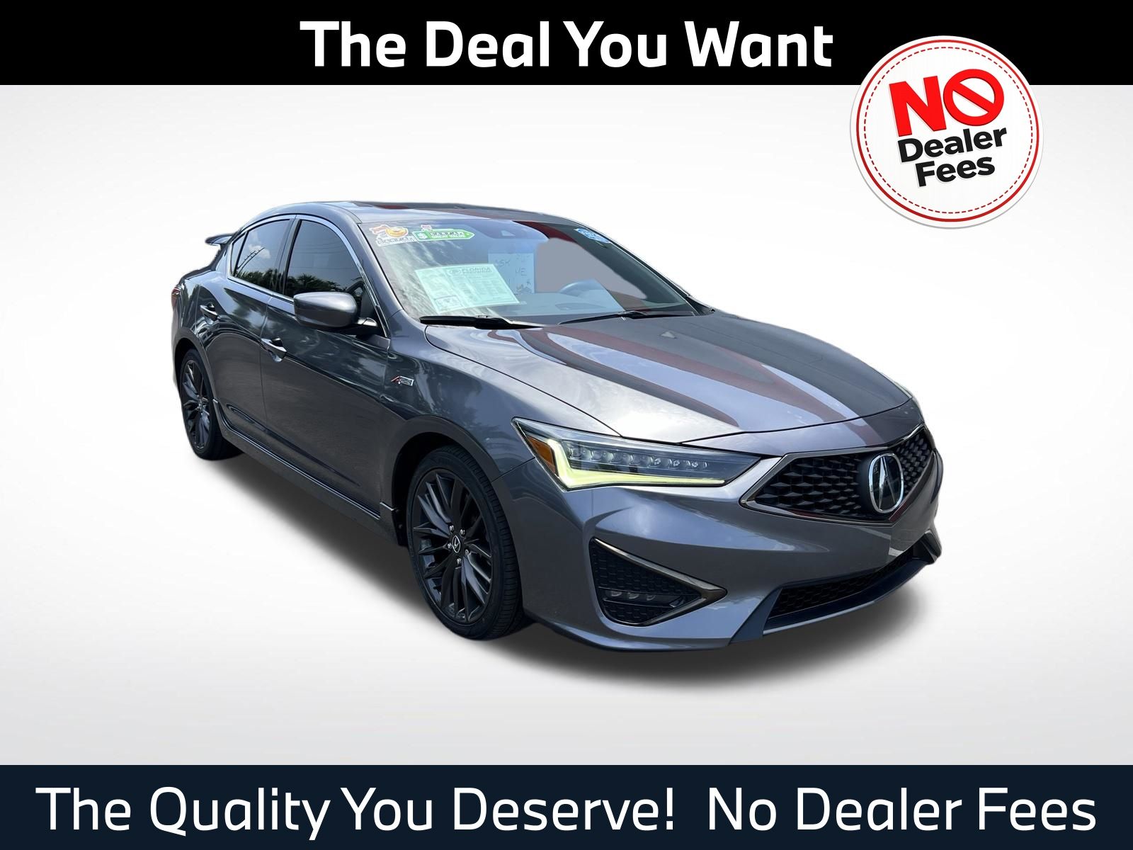 Lunar Silver Metallic 2022 Acura ILX Sedan Front-Wheel Drive 8-Speed Dual Clutch