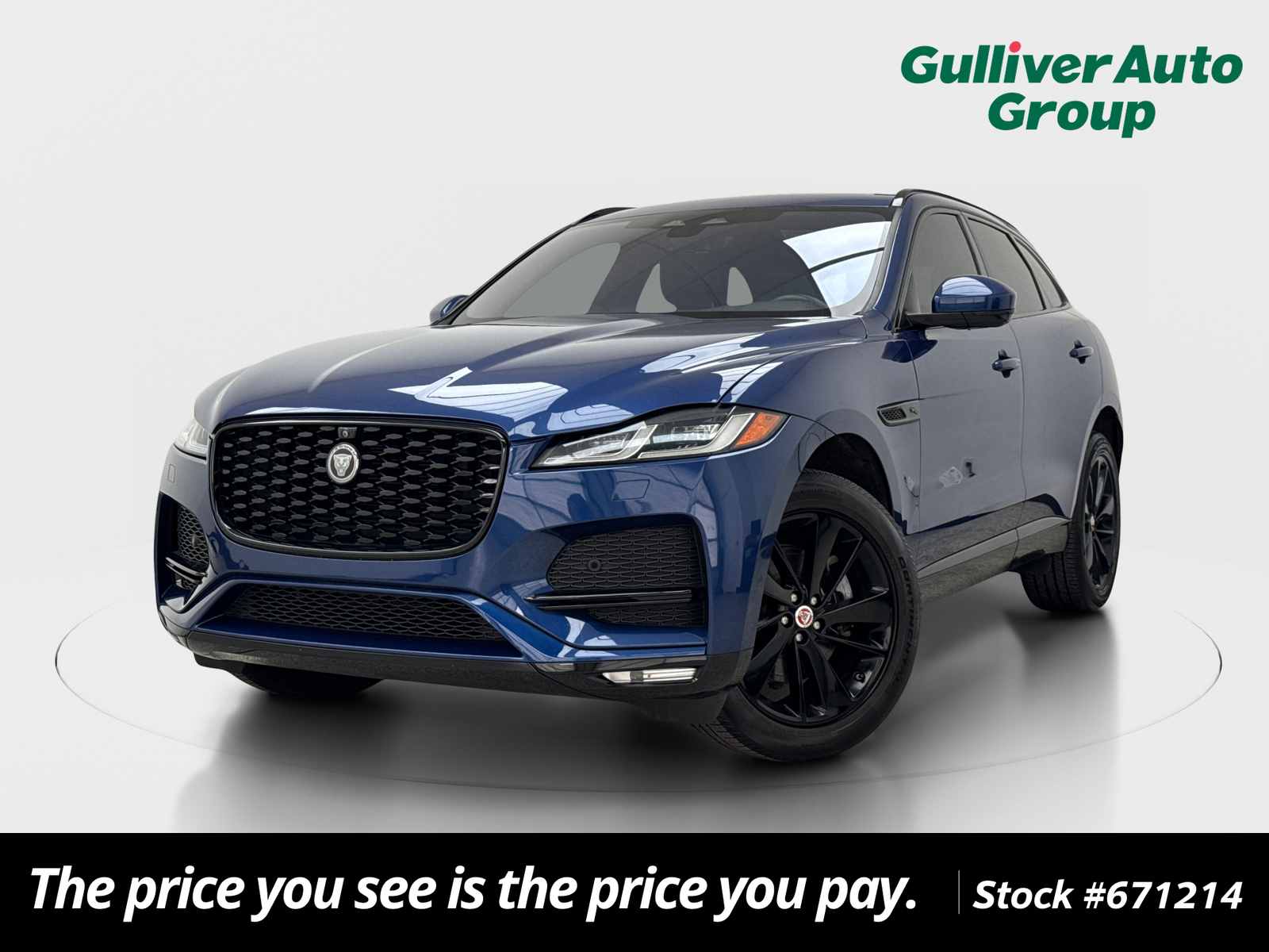 Bluefire Blue 2021 Jaguar F-PACE SUV / Crossover All-Wheel Drive 8-Speed Automatic