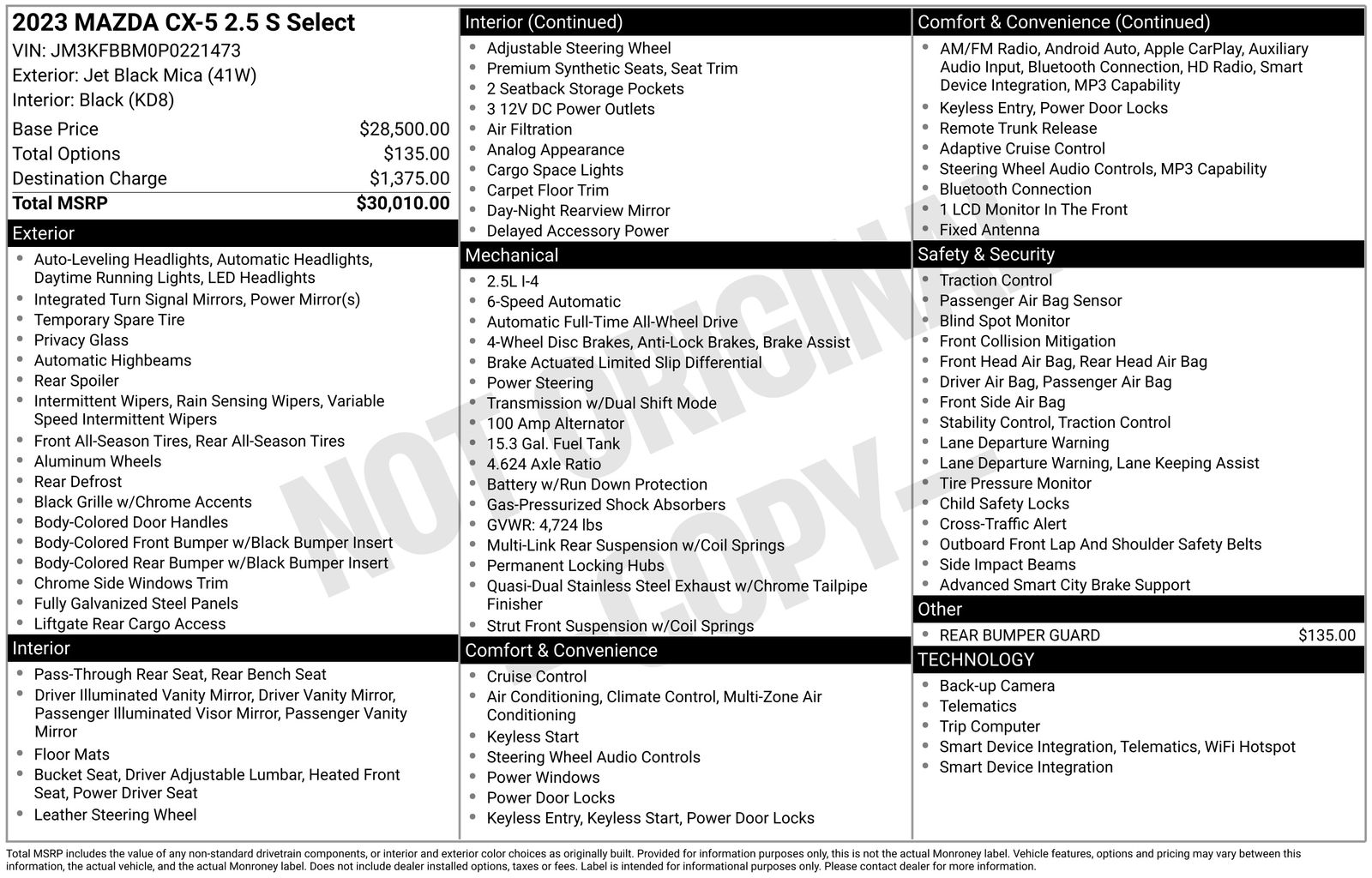 Used Car 2023 Mazda Cx-5  2.5 S Select Package For Sale Under $25,000 In Austin, Texas