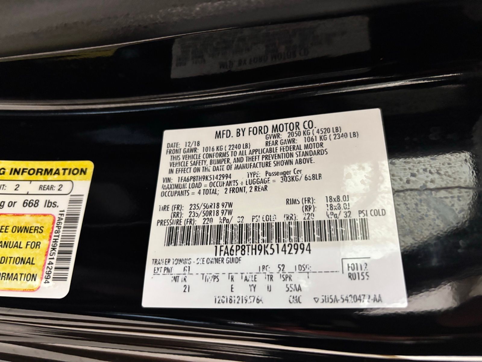 Used Car 2019 Ford Mustang  Ecoboost For Sale Under $20,000 In Austin, Texas
