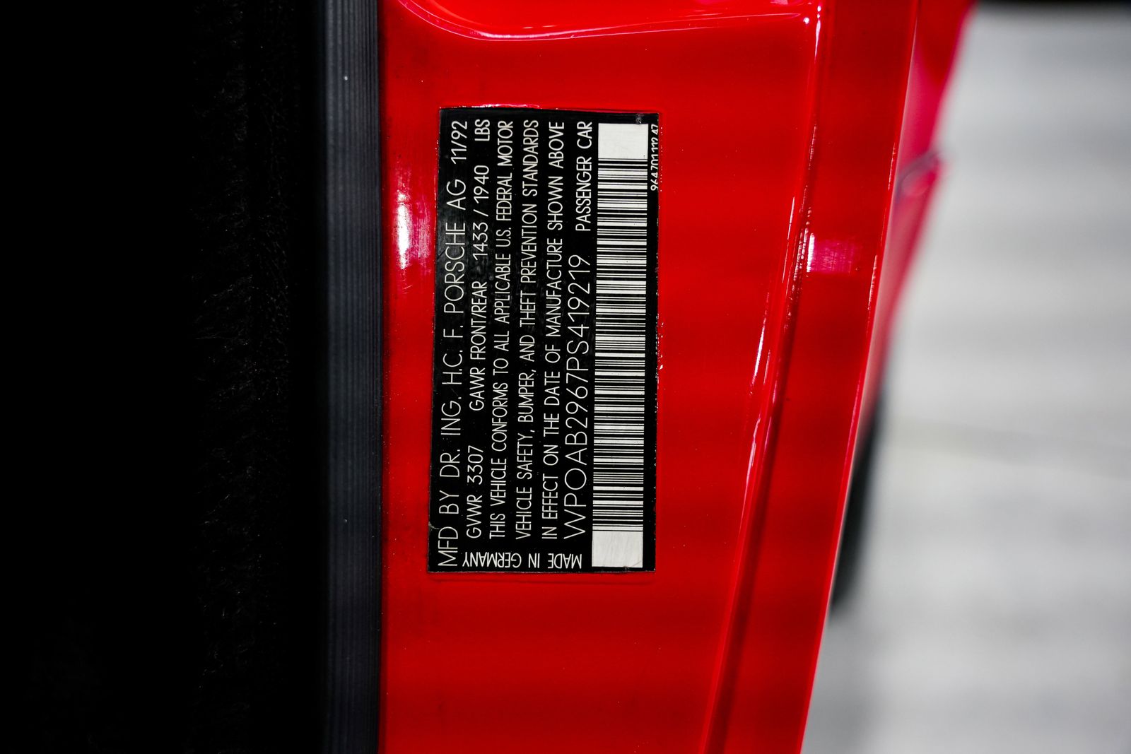 1993 Porsche 911 RS America — photo 44