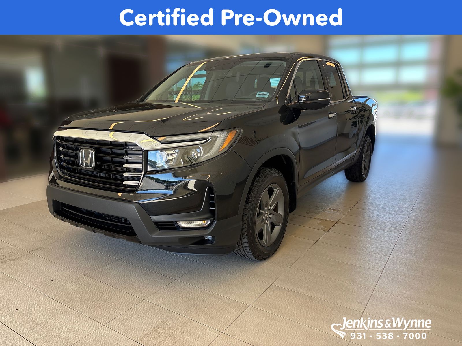 Black 2023 Honda Ridgeline RTL-E AWD Pickup Truck All-Wheel Drive 9-Speed Automatic