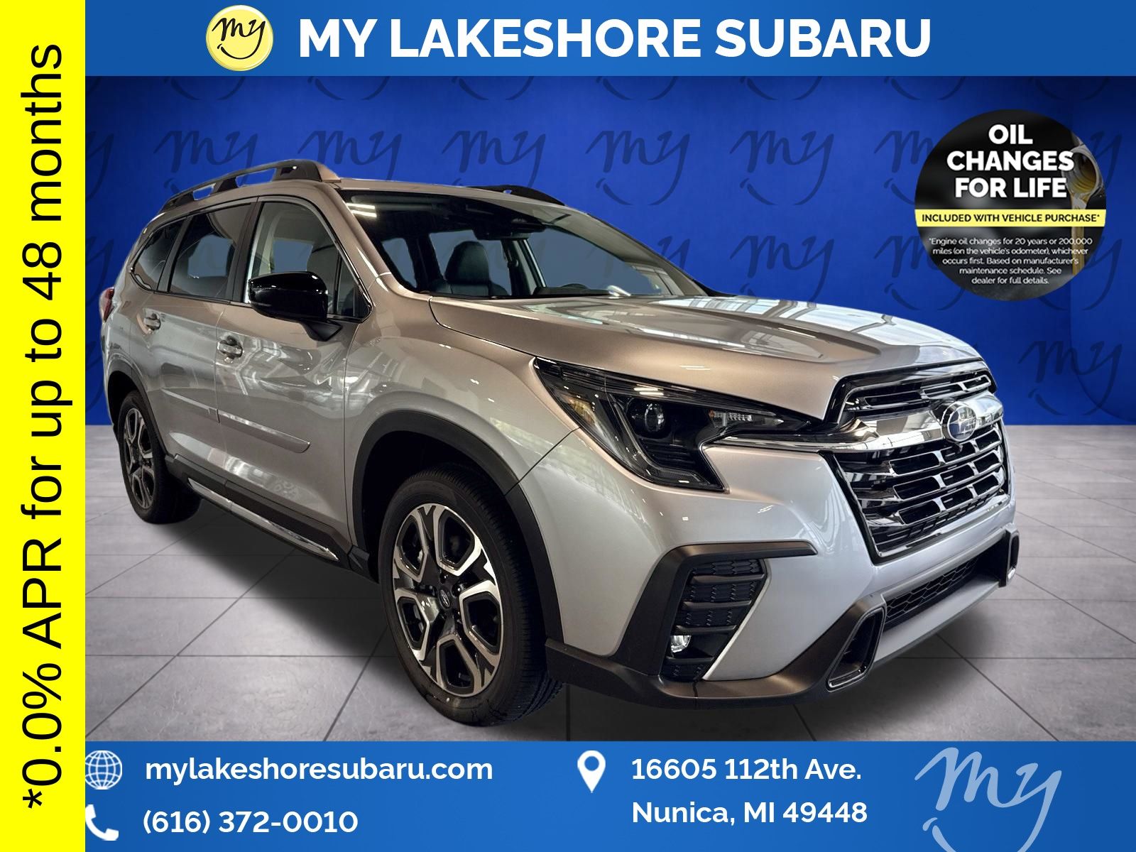 Ice Silver Metallic 2026 Subaru Ascent SUV / Crossover All-Wheel Drive Continuously Variable Transmission