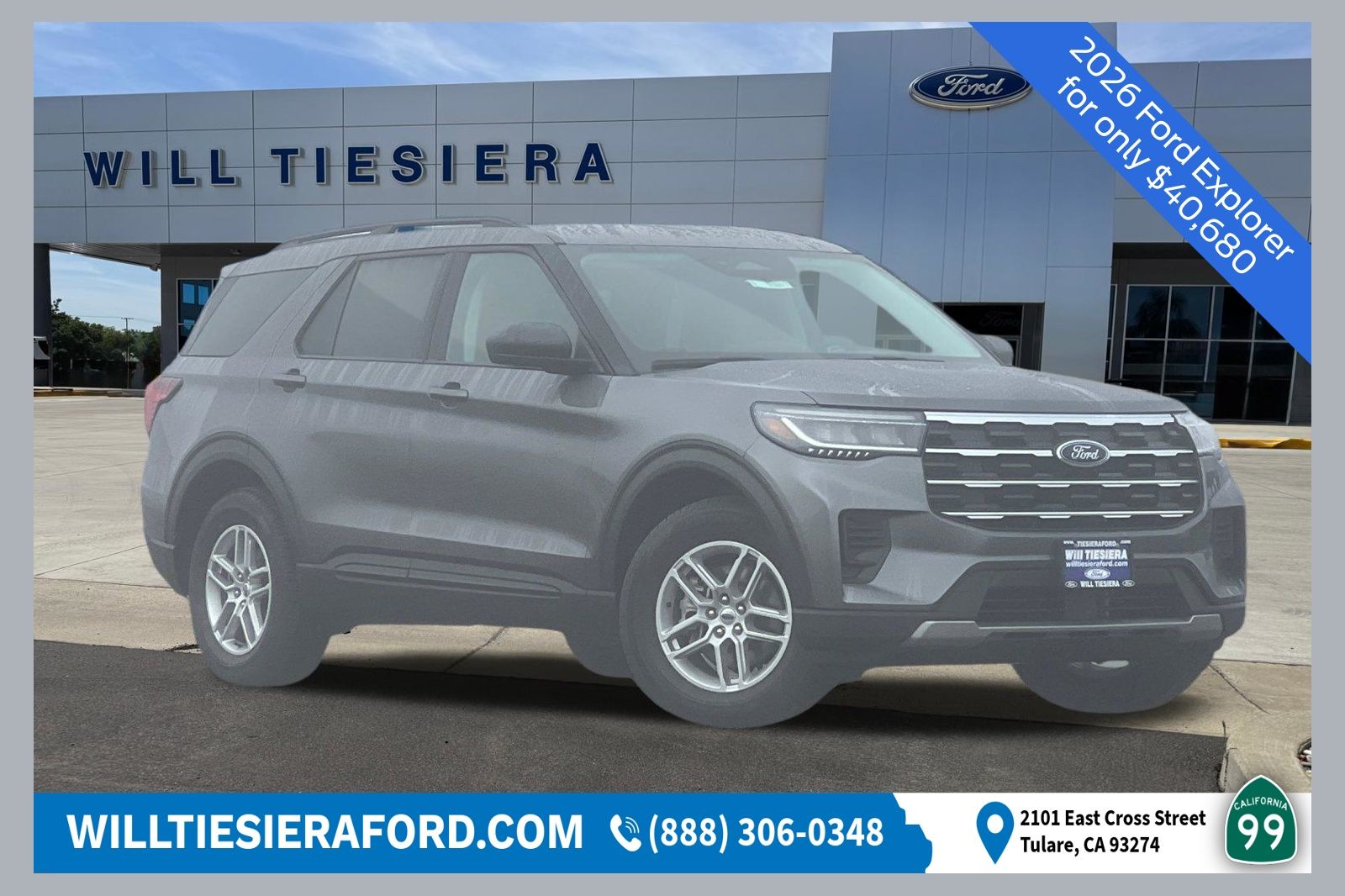 Gray Metallic 2026 Ford Explorer SUV / Crossover All-Wheel Drive Automatic