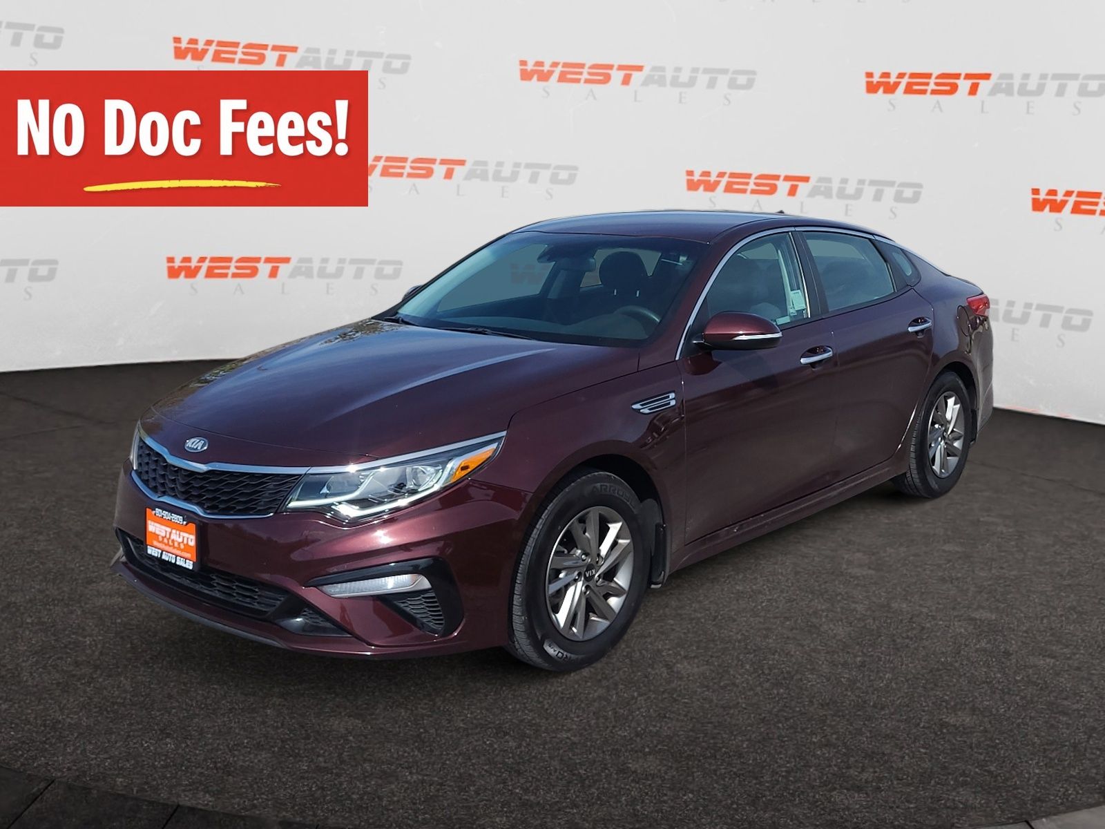 Red (Sangria) 2019 Kia Optima Sedan Front-Wheel Drive 6-Speed Automatic