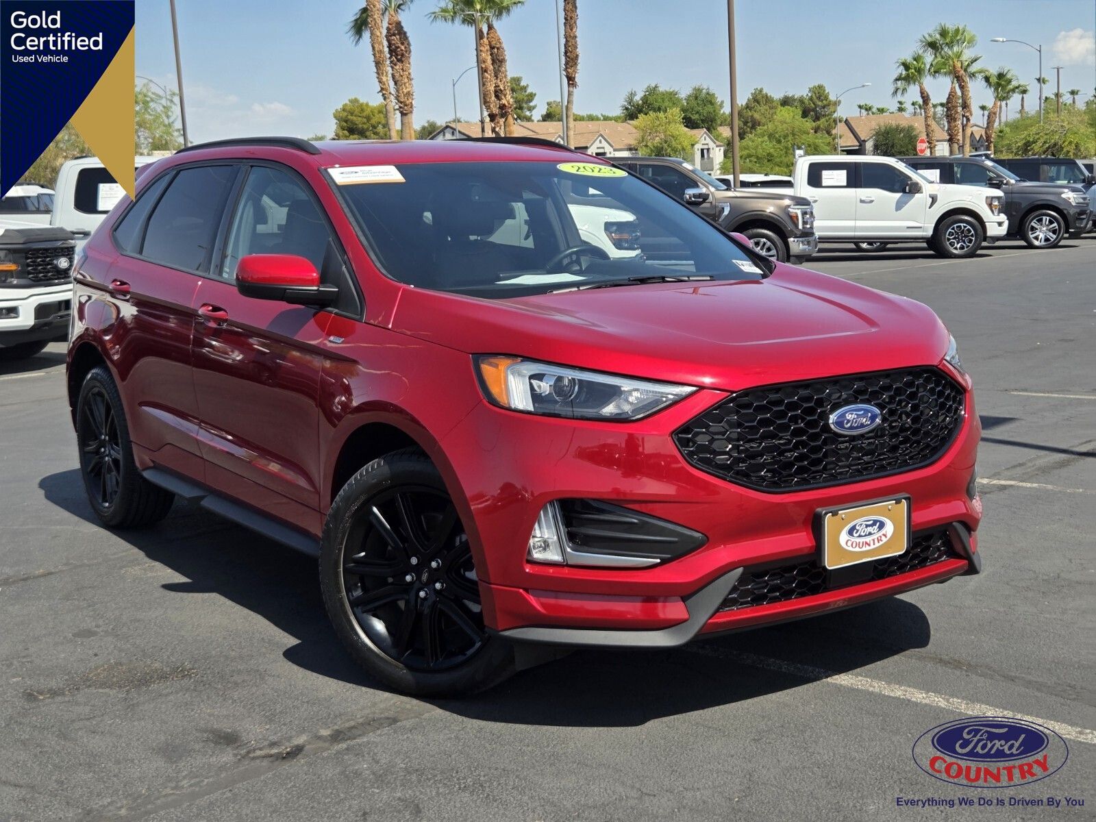 Rapid Red Metallic Tinted Clearcoat 2023 Ford Edge SUV / Crossover All-Wheel Drive 8-Speed Automatic