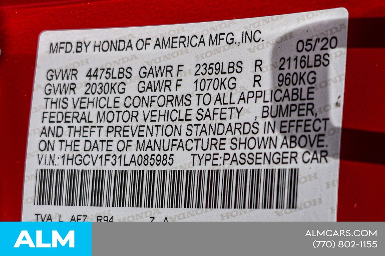 Used 2020  Honda Sport image 47
