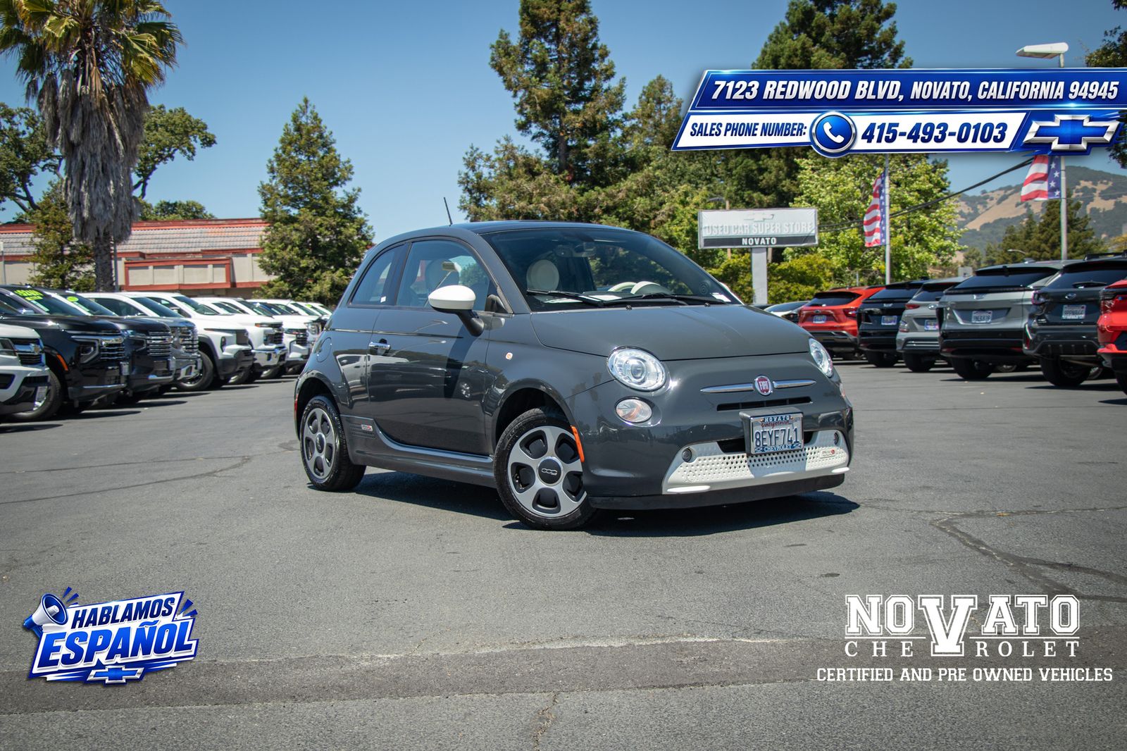 Gray 2018 FIAT 500e Hatchback Front-Wheel Drive Automatic